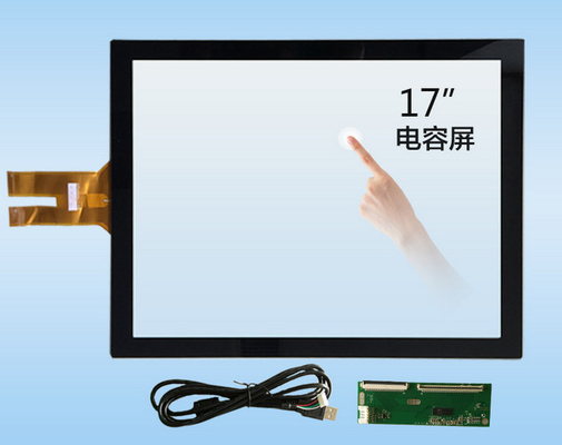17 pouces écran tactile capacitif projeté 10 par points G + G avec l'interface d'USB