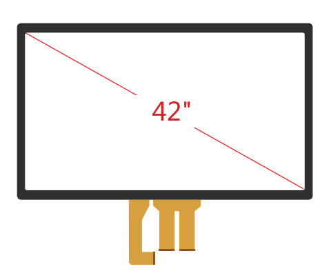 G+FF 42&quot; panneau d'affichage capacitif projeté par contact multi d'écran tactile avec IC POINTU
