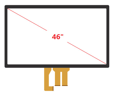 Panneau capacitif projeté par contact d'écran tactile de point de PCT 46&quot; 10 de G+FF G+G