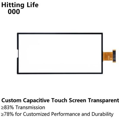 Écran tactile capacitif personnalisé Hitting Life 000 Transparent ≥83% Transmission ≥78% pour des performances et une durabilité personnalisées