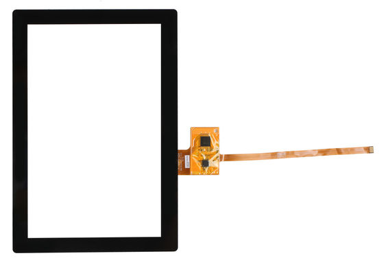 Écran tactile capacitif projeté en verre + verre de 10,1 pouces avec interface I2C pour machines POS